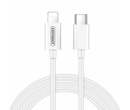 Cablu Date si Incarcare USB Type-C la Lightning Joyroom S-M356, 1.2 m, Alb, Blister 