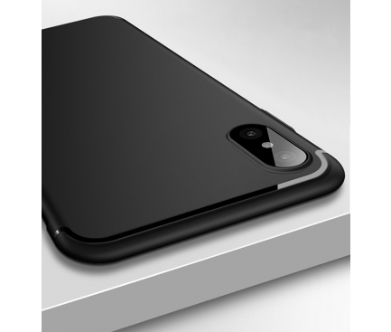 Husa TPU XO Design Matte pentru Apple iPhone XS Max, Neagra, Blister 