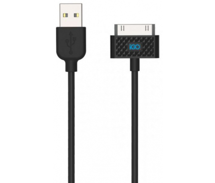 Cablu Date si Incarcare USB la A30 pini iGO PS00300-0002, Negru, Bulk 