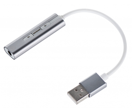 Adaptor Audio OEM USB la 3.5 mm, Gri, Blister