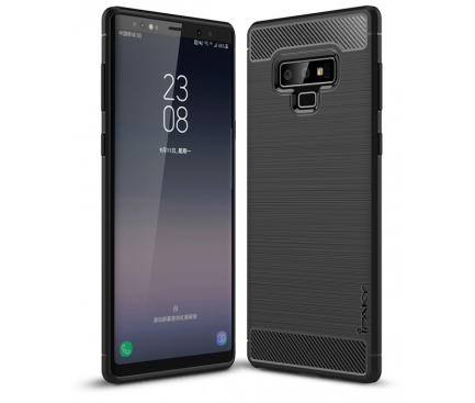 Husa TPU iPaky Slim Carbon pentru Samsung Galaxy Note9 N960, Neagra, Blister 