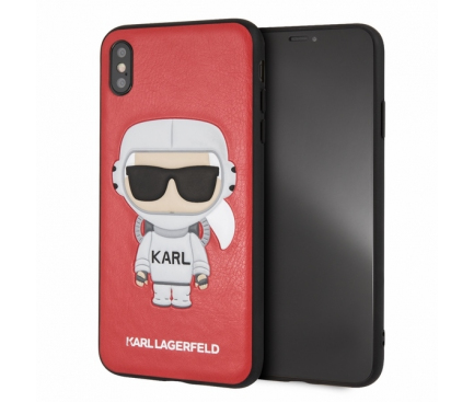 Husa TPU Karl Lagerfeld KLHCI65KSCORE pentru Apple iPhone XS Max, Space Cosmonaut, Rosie, Blister 
