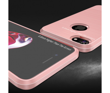 Husa TPU DUX DUCIS MOJO Carbon Magnetic Apple iPhone 7 / Apple iPhone 8, Roz, Blister 