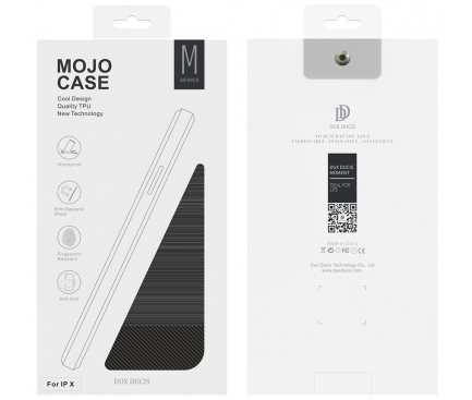 Husa TPU DUX DUCIS MOJO Carbon Magnetic Apple iPhone X / Apple iPhone XS, Neagra, Blister 