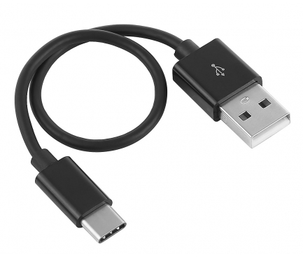 Cablu Date si Incarcare USB la USB Type-C OEM, 0.23 m, Negru