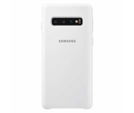 Husa TPU Samsung Galaxy S10 G973, Alba, Blister EF-PG973TWEGWW 