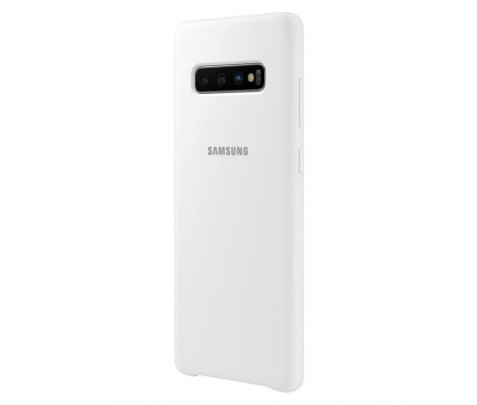 Husa TPU Samsung Galaxy S10+ G975, Alba, Blister EF-PG975TWEGWW 