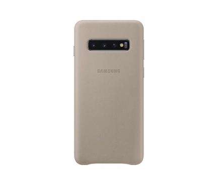 Husa Piele Samsung Galaxy S10 G973, Leather Cover, Bej EF-VG973LJEGWW 