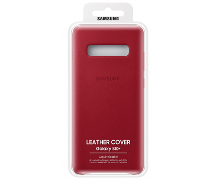 Husa Piele Samsung Galaxy S10+ G975, Leather Cover, Rosie EF-VG975LREGWW