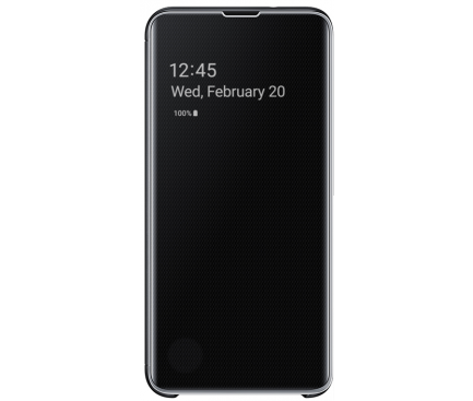 Husa Plastic Samsung Galaxy S10e G970, Clear view, Neagra EF-ZG970CBEGWW