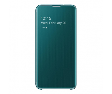 Husa Plastic Samsung Galaxy S10e G970, Clear view, Verde, Blister EF-ZG970CGEGWW 