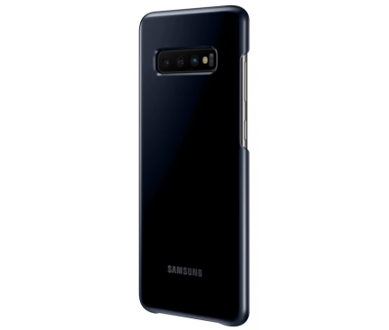 Husa Samsung Galaxy S10 G973, LED Cover, Neagra, Blister EF-KG973CBEGWW 