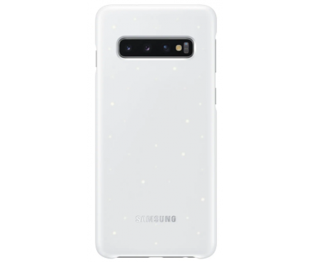 Husa Samsung Galaxy S10 G973, LED Cover, Alba EF-KG973CWEGWW