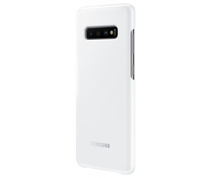 Husa Samsung Galaxy S10+ G975, LED Cover, Alba EF-KG975CWEGWW