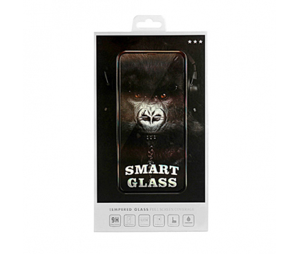 Folie Protectie Ecran OEM pentru Samsung Galaxy J4 J400, Sticla securizata, Full Face, Full Glue, 9H, Neagra, Blister 
