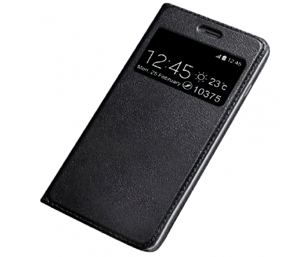Husa Piele OEM Smart Look pentru Huawei Mate 20, Neagra, Bulk 