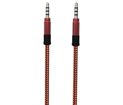Cablu Audio 3.5 mm la 3.5 mm Soultech DK902T, 1.2 m, Portocaliu, Blister 