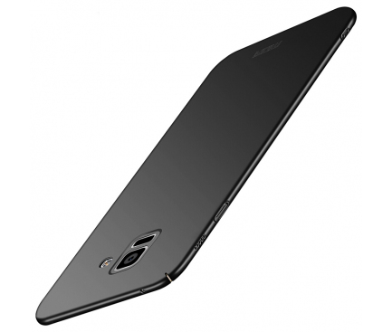 Husa Plastic Mofi Slim pentru Samsung Galaxy A8+ (2018) A730, Neagra, Blister 