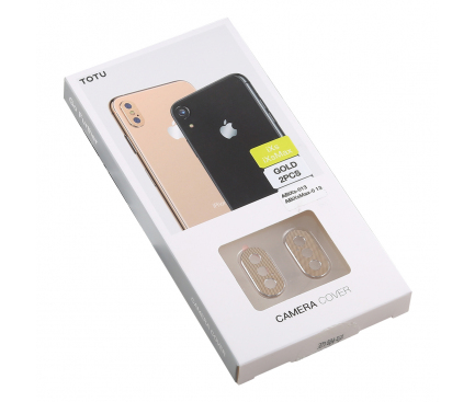 Folie Protectie Camera Spate Totu Design Pentru Apple iPhone XS Max , Aurie, Blister