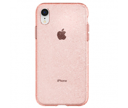 Husa TPU Spigen Liquid Crystal Glitter pentru Apple iPhone XR, Roz, Blister 064CS24868 