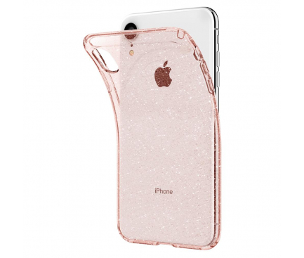Husa TPU Spigen Liquid Crystal Glitter pentru Apple iPhone XR, Roz, Blister 064CS24868 