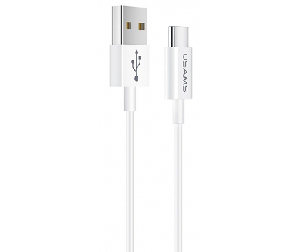 Cablu Date si Incarcare USB la USB Type-C Usams SJ285, 1 m, Alb