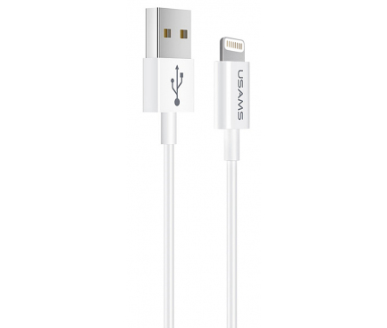 Cablu Date si Incarcare USB la Lightning Usams SJ283, 2A, 1 m, Alb