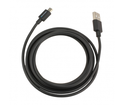 Cablu Date si Incarcare USB la MicroUSB Blaupunkt, 2 m, Negru, Blister BP-MCB20-T 