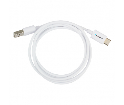 Cablu Date si Incarcare USB la USB Type-C Blaupunkt, 1.2 m, Alb, Blister BP-TCW12-T 