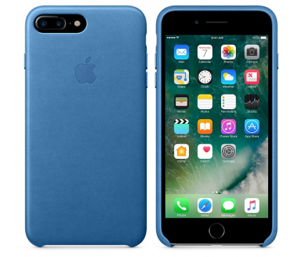 Husa piele Apple iPhone 7 Plus / Apple iPhone 8 Plus, Bleu, Blister MMYH2ZM/A 
