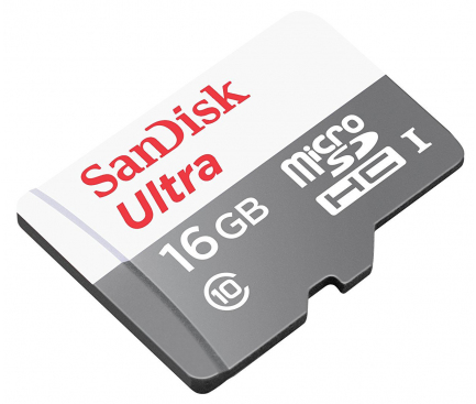 Card Memorie MicroSDHC SanDisk, 16Gb, Clasa 10 - UHS-1 U1 SDSQUNS-016G-GN3MN