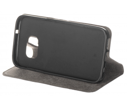Husa Piele OEM Clarino Magnet pentru Samsung Galaxy S7 G930, Gri, Bulk 