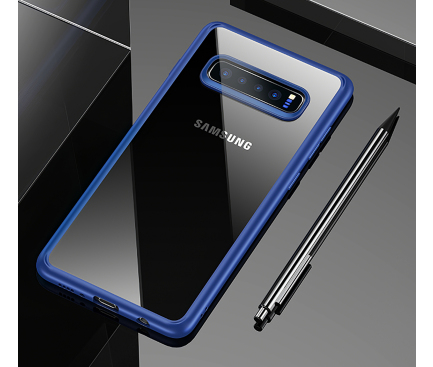 Husa Plastic Usams Mant pentru Samsung Galaxy S10 G973, Albastra - Transparenta, Blister 