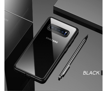 Husa Plastic Usams Mant pentru Samsung Galaxy S10+ G975, Neagra - Transparenta, Blister 