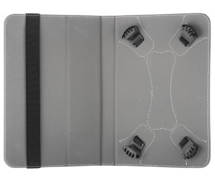 Husa Poliuretan GreenGo Keep Calm pentru Tableta 7 inci - 8 inci, Dimensiuni interioare 210 x 140 mm, Neagra, Bulk 