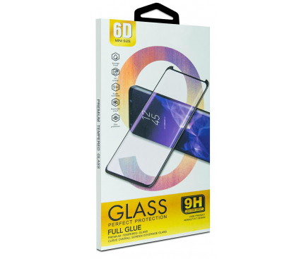 Folie Protectie Ecran OEM pentru Huawei Y6 (2019), Sticla securizata, Full Face, Full Glue, Neagra, Blister 