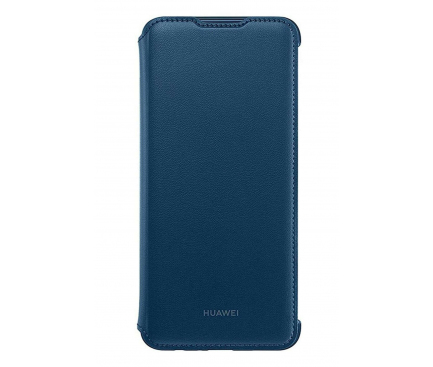Husa Piele Huawei Flip Cover Huawei Y7 Prime (2019), Albastra, Blister 51992903 