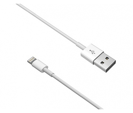Cablu Date si Incarcare USB la Lightning DEVIA Smart, 2 m, Alb, Blister 