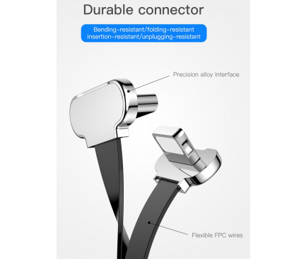 Sticker incarcare wireless Baseus Microfiber pentru telefon Apple Lightning, Negru, Blister
