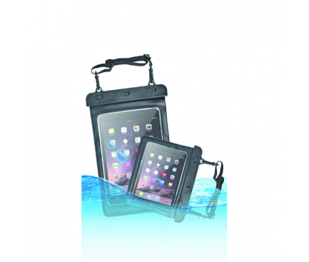 Husa OEM Waterproof pentru Tableta 9 - 10 inch, Dimensiuni interioare 260 x 200 mm, Neagra