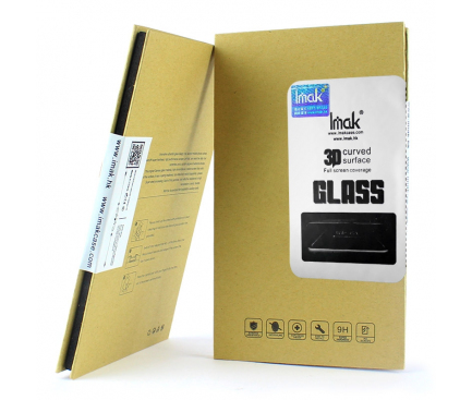 Folie Protectie Ecran Imak Pentru Samsung Galaxy S9 G960, Sticla securizata, Full Face, Edge Glue, 3D, Neagra, Blister 