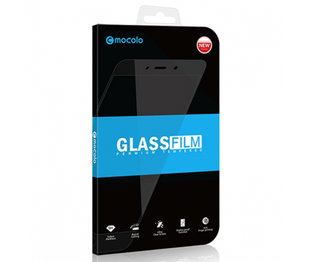 Folie Protectie Ecran Mocolo pentru Samsung Galaxy S10+ G975, Plastic, Full Face, Fingerprint Unlock, Neagra, Blister 