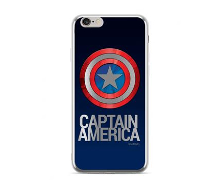 Husa TPU Marvel Captain America 001 pentru Huawei P20 Lite, Argintie, Blister 