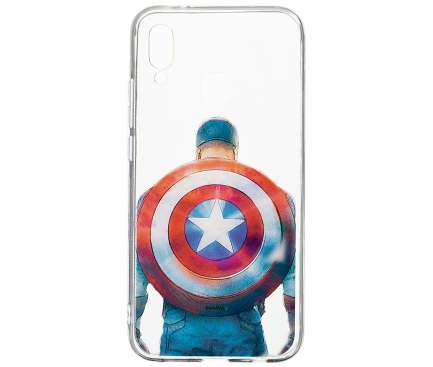 Husa TPU Marvel Captain America 002 pentru Huawei P Smart (2019), Transparenta