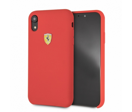 Husa TPU Ferrari pentru Apple iPhone XR, Rosie, Blister FESSIHCI61RE 