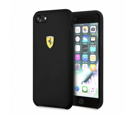 Husa TPU Ferrari pentru Apple iPhone 7 / Apple iPhone 8 / Apple iPhone SE (2020), Neagra FESSIHCI8BK