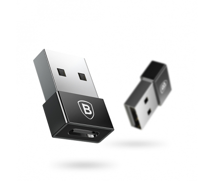 Adaptor Conversie USB la USB Type-C Baseus Exquisite CATJQ-A01, Negru