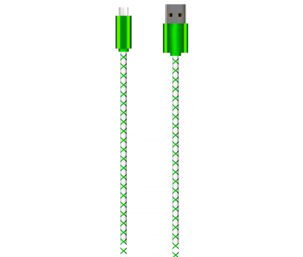 Cablu Date si Incarcare USB la MicroUSB OEM, 1 m, Multicolor, Bulk 