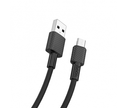 Cablu Date si Incarcare USB la MicroUSB HOCO Superior X29, 1 m, Negru