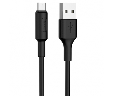 Cablu Date si Incarcare USB-A - microUSB HOCO Soarer X25, 18W, 1m, Negru